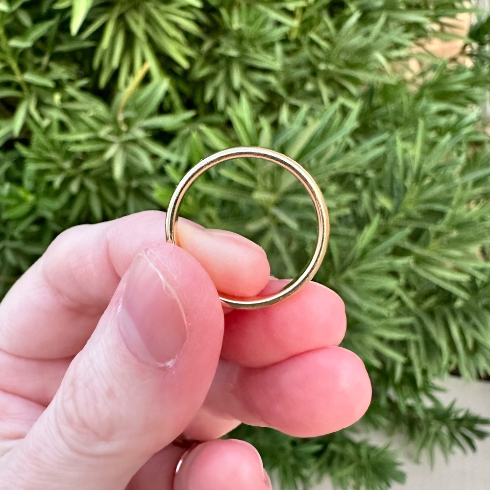 RESERVED Tiffany & Co. 18K Gold Tiffany Forever Band Ring 3mm. Size 8.25 - Picture 5 of 7